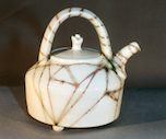 Conrad Weiser, Potter in Durham, NC, makes one-of-a-kind stoneware and porcelain ceramic teapots, lidded bowls and urns along with Raku ware pieces.
