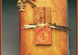 Carol Owen, Mixed Media Artist in Pittsboro, NC creates three-dimensional assemblages of shrines, spirit houses and altered books with found objects, paint.