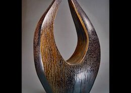 Joseph Sand, ceramic artist in Randleman, NC creates hand-built sculptures, from small utilitarian items to five-foot tall forms using locally dug clay.